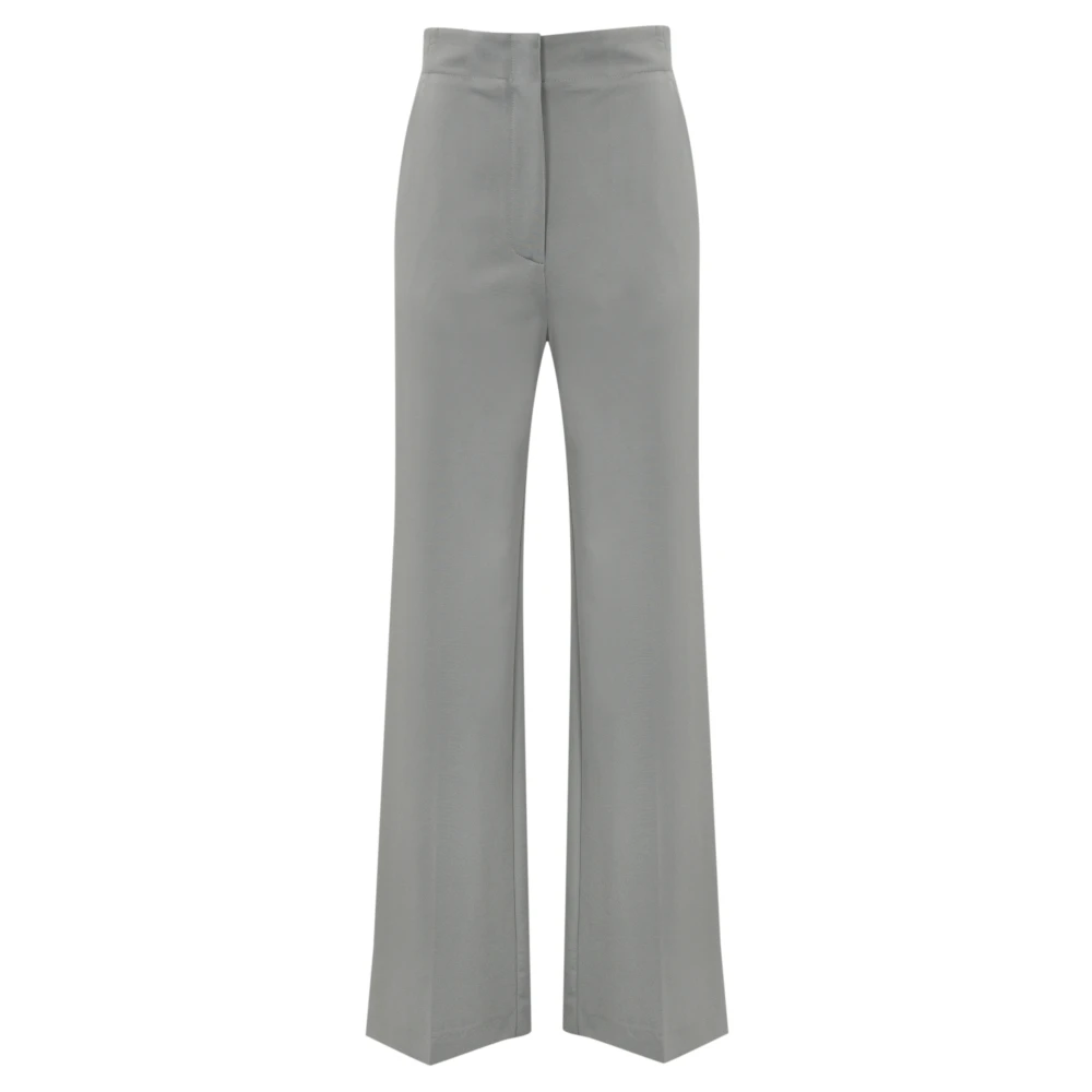 Liviana Conti Milano Lucido Wijde Pijp Broek Gray Dames