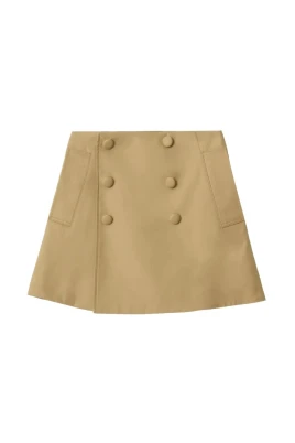 Cotton Trench Skirt