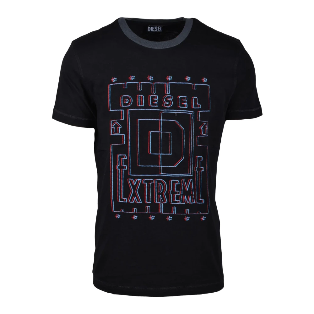 Diesel Katoenen T-shirt Black Heren