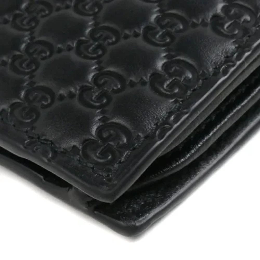 Gucci Vintage Pre-owned Leather wallets Black Heren