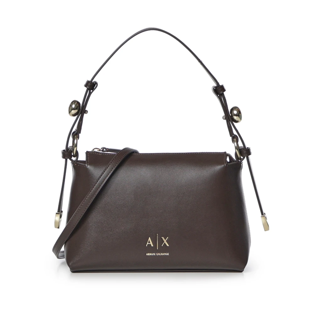 Armani Exchange Donna Marrone - Borsa A Spalla Con Logo - Bags - One Size