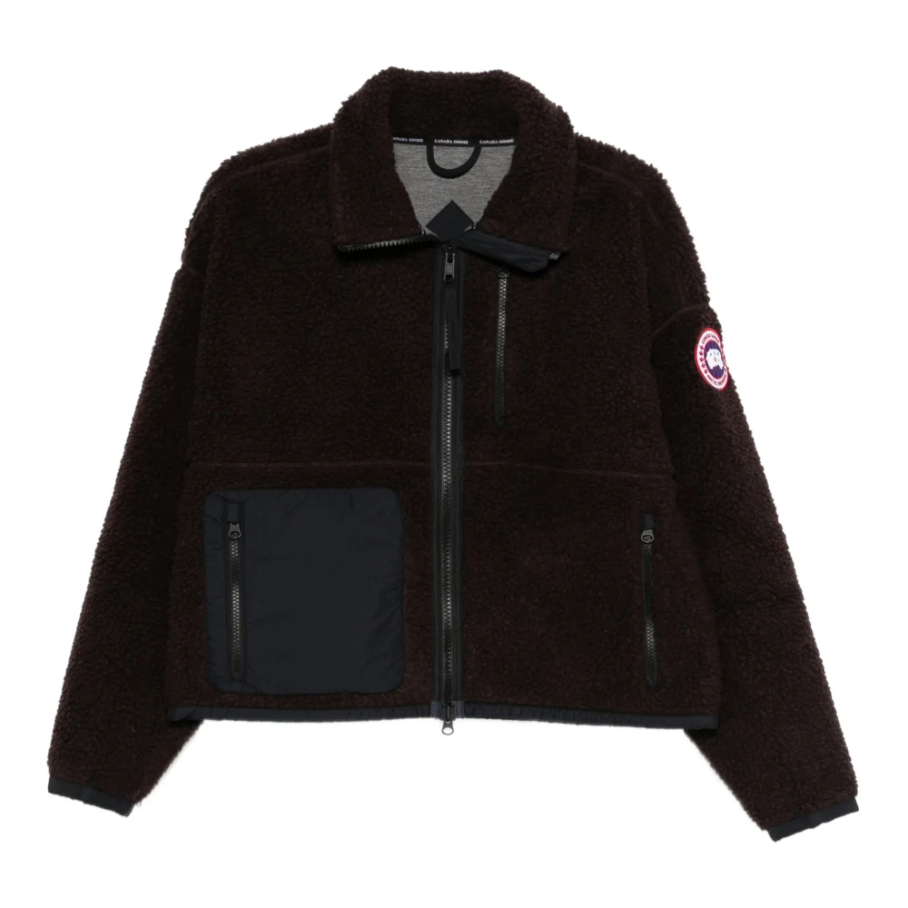 Canada Goose Women's Brown Simcoe Zip Up Fleece Jumper - Light Jackets - Xs - Jackets