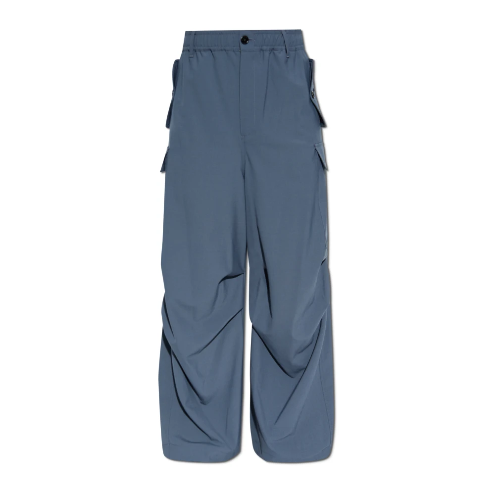 Marni Mannelijk Blauw Broeken Heren, M, Wol, Broek Met Zakken