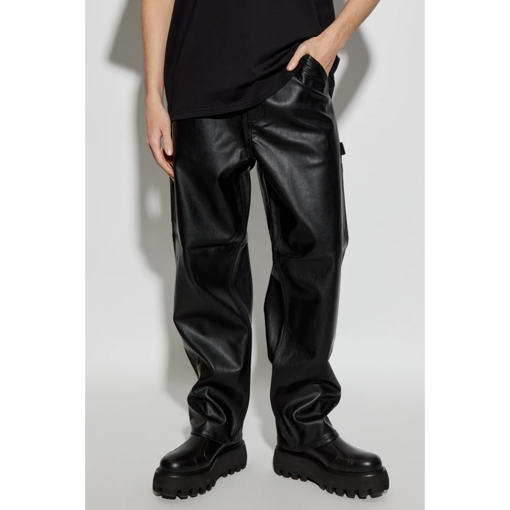 Carhartt WIP Eco leren broek Black Heren