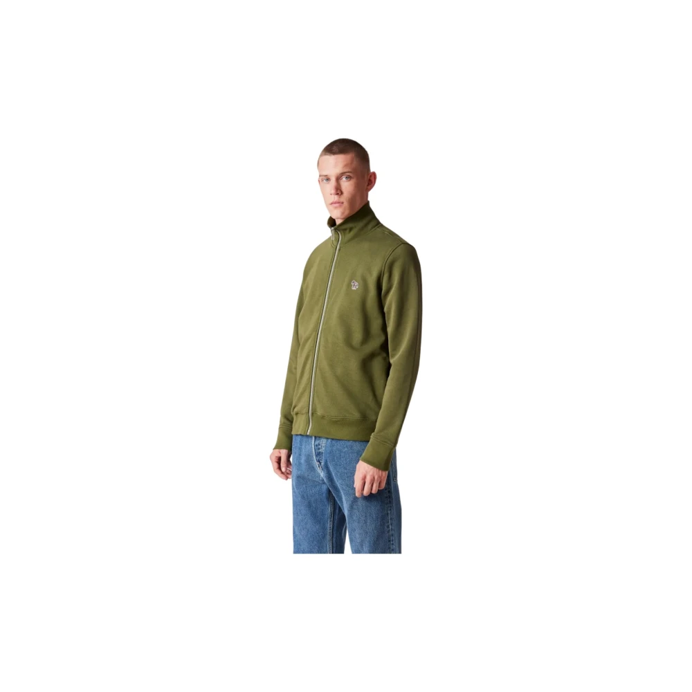 Paul Smith Zebra Logo Zip Sweatshirt Green Heren