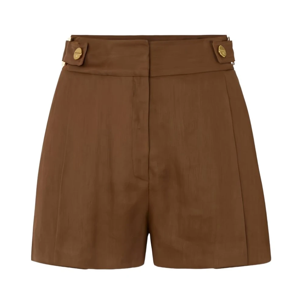 Elisabetta Franchi Kvinno Brun Shorts Dam, L, Shorts Con Anelli