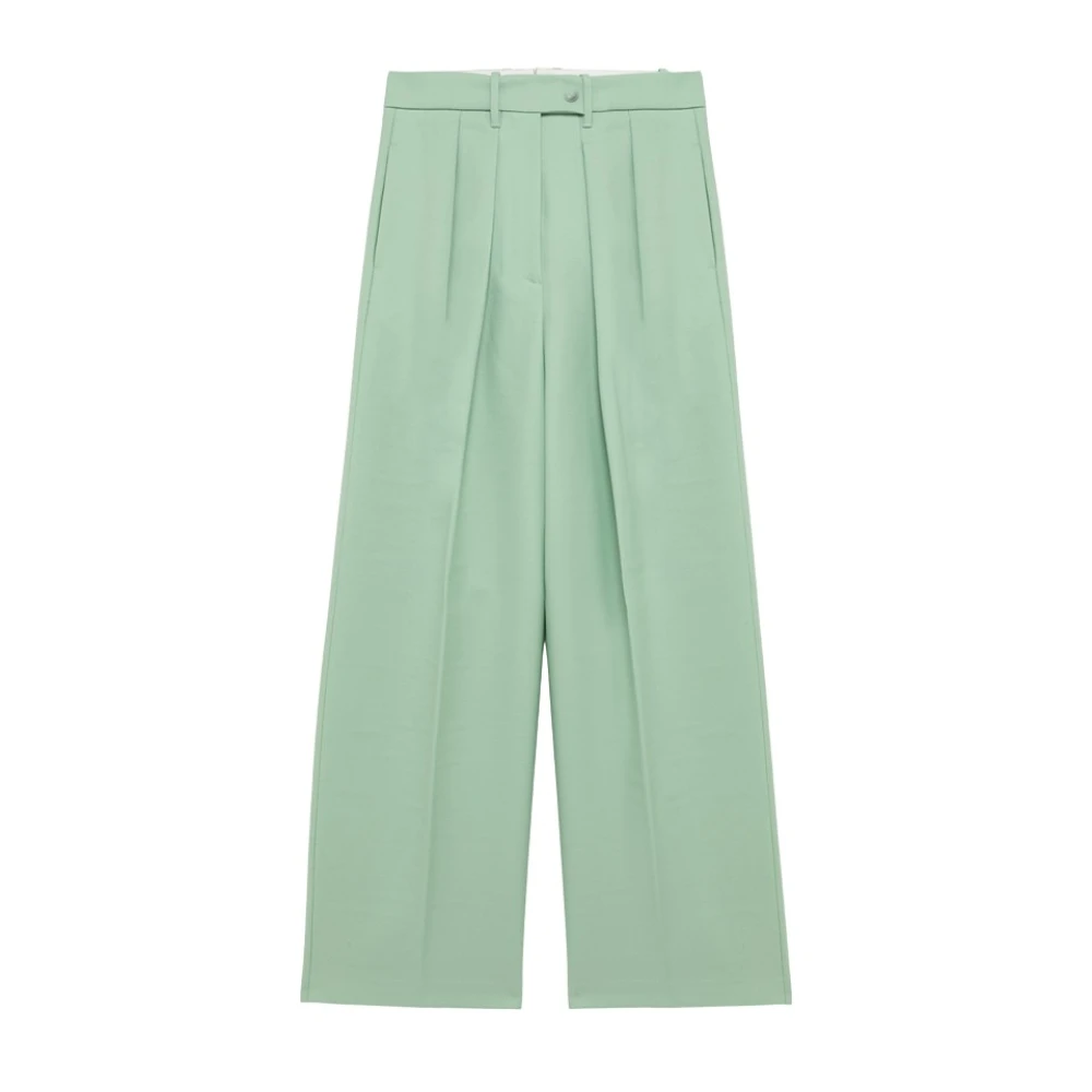 Nine In The Morning Wide Trousers Green Dames