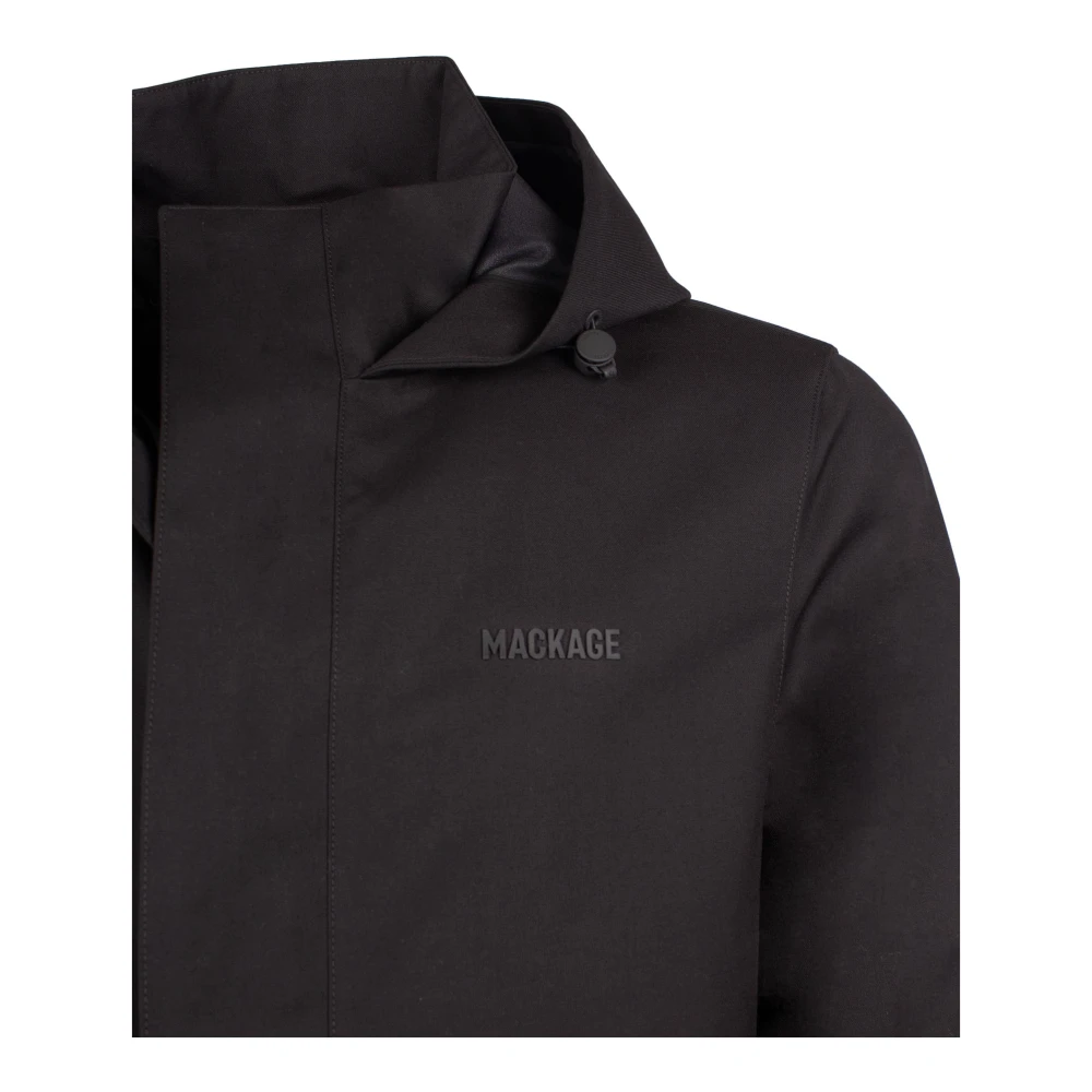 Mackage Zwarte jas met verborgen sluiting Black Heren