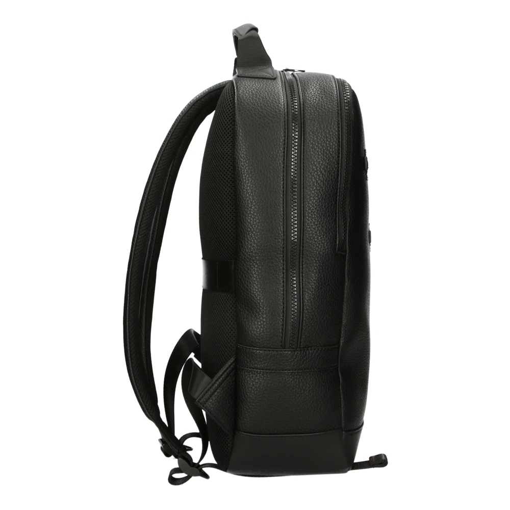 Armani Exchange Zwarte rugzak met logo en compartimenten Black Unisex