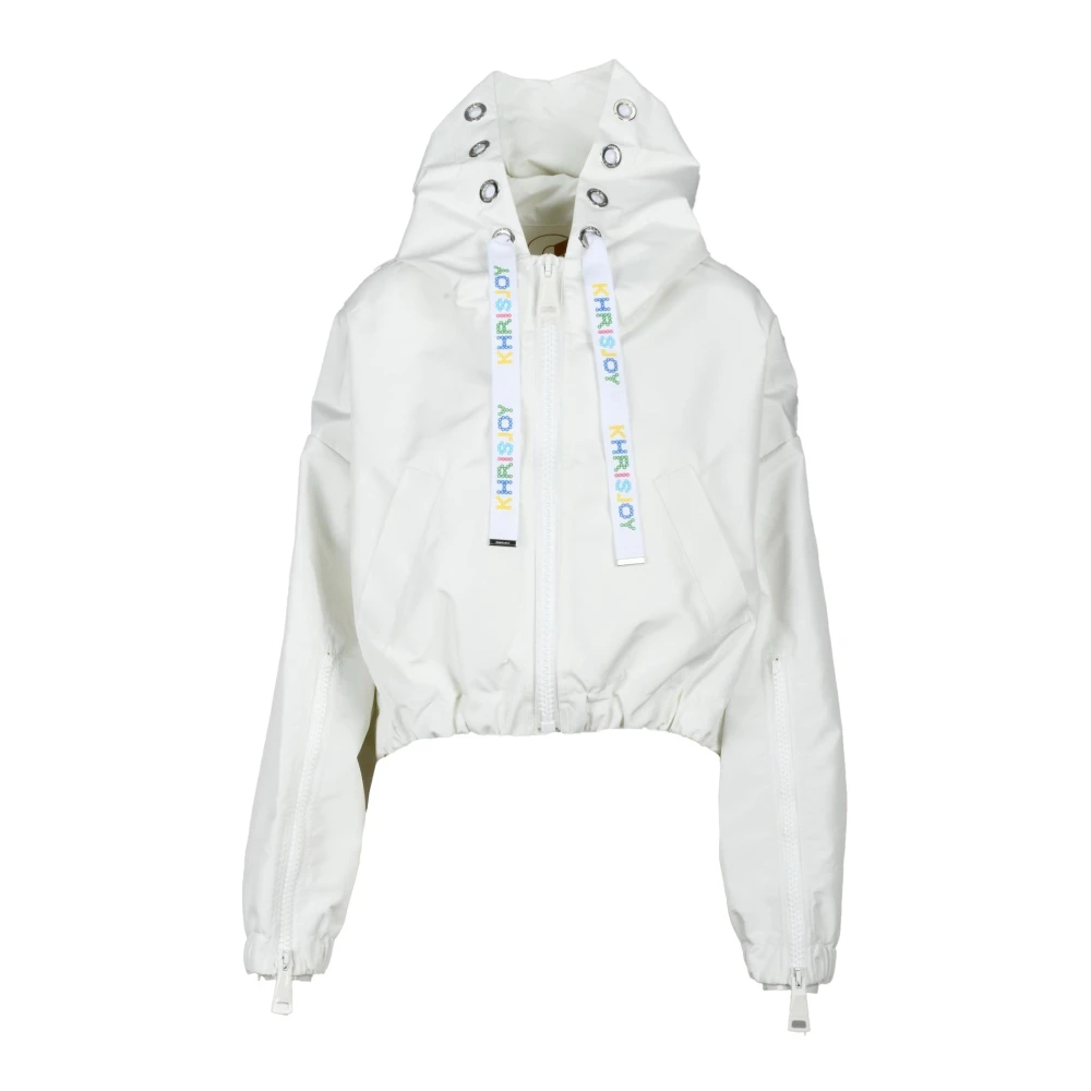 Crop Jacket with Zipper and Pockets - Khrisjoy - Modalova