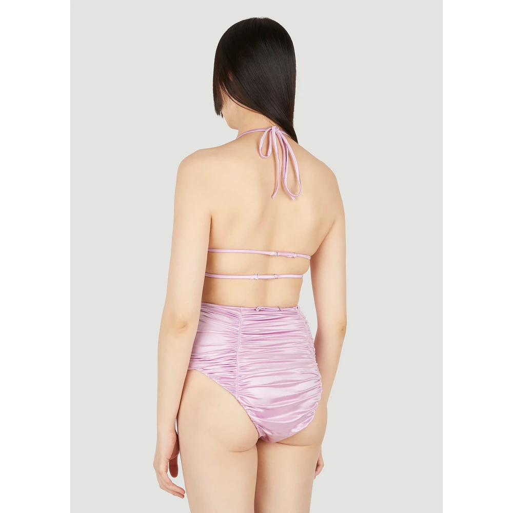 Isa Boulder Glanzende Halternek Bikini Top Pink Dames