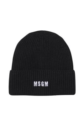 bonnet-en-tricot-cotele-noir-avec-logo