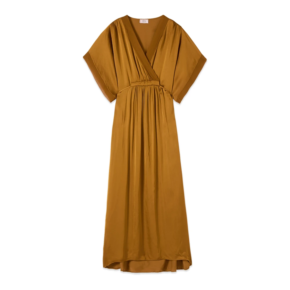 Oltre Donna Giallo - Abito Lungo In Raso - Dresses - Xs
