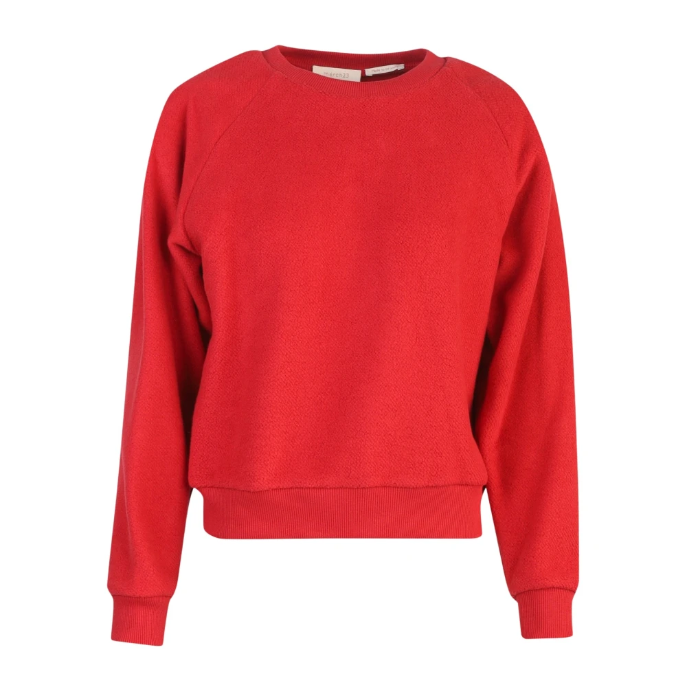 March23 Zacht Sweatshirt met Capuchon Red Dames