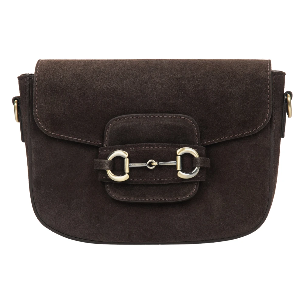 Estro Women's Brown Shoulder Bags, One Size, Saddle Shoulder Bag