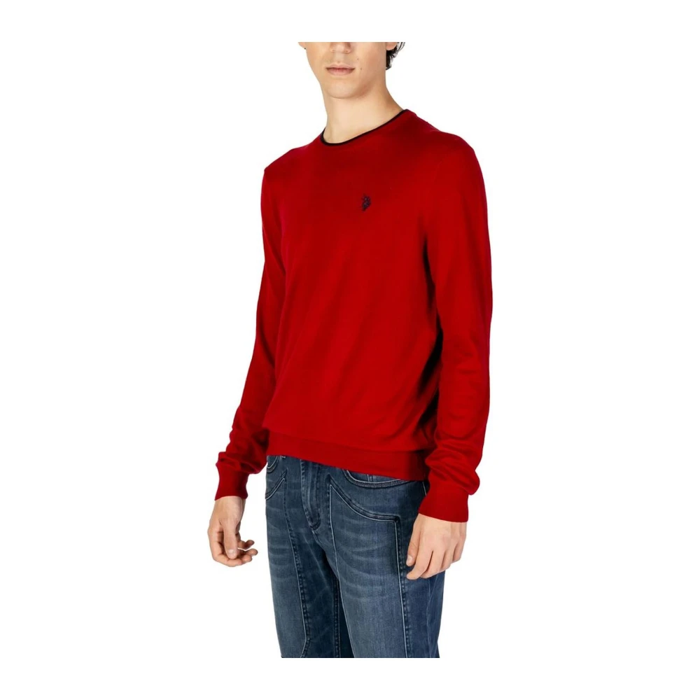 U.s. Polo Assn. Blend Gebreide Trui Herfst Winter Collectie Red Heren