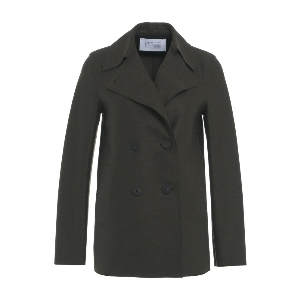 Harris Wharf London Groene Jassen Aw24 Green Dames