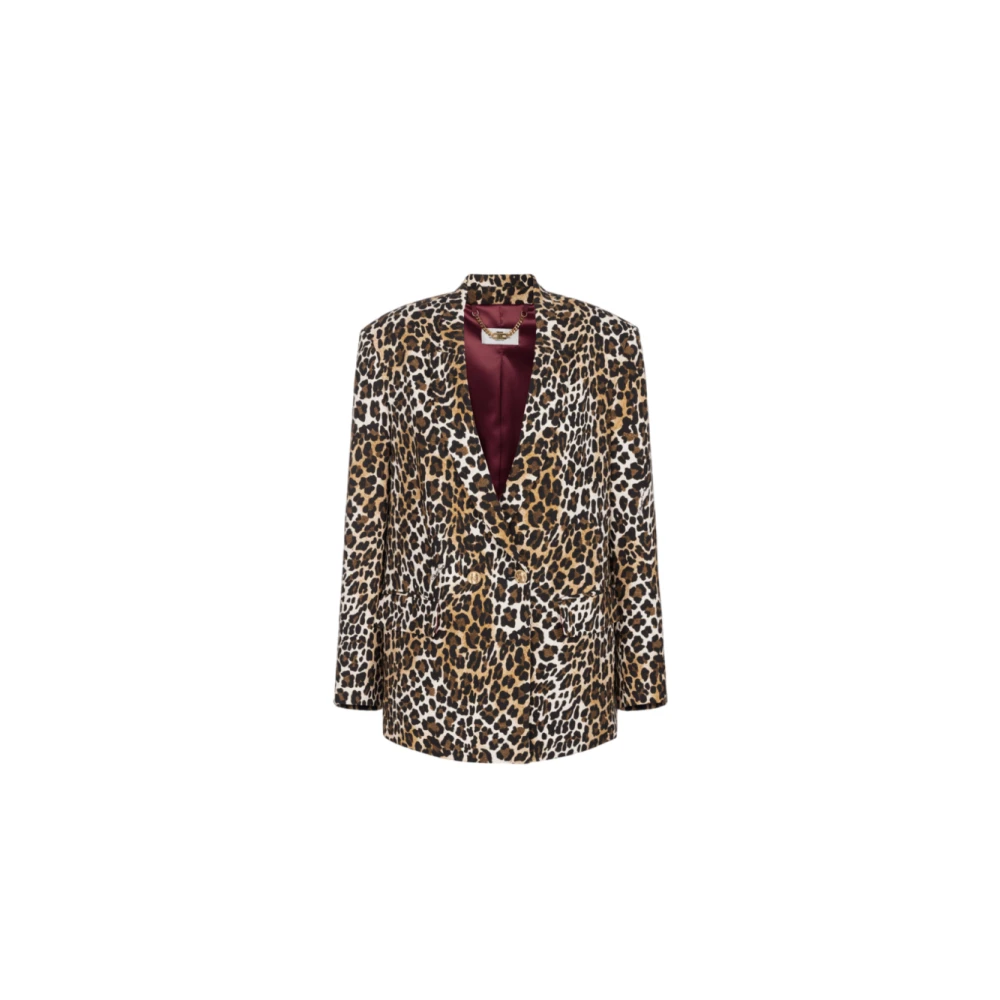 Elisabetta Franchi Bruine Jas voor Vrouwen Brown Dames