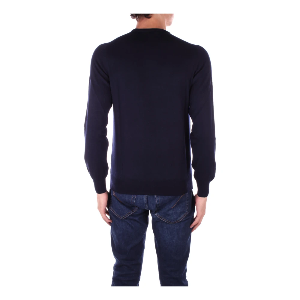 Tagliatore Blauwe Trui Marley Wol Blue Heren