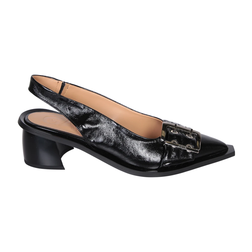 Ganni Svarta Ballerina Flats Black, Dam