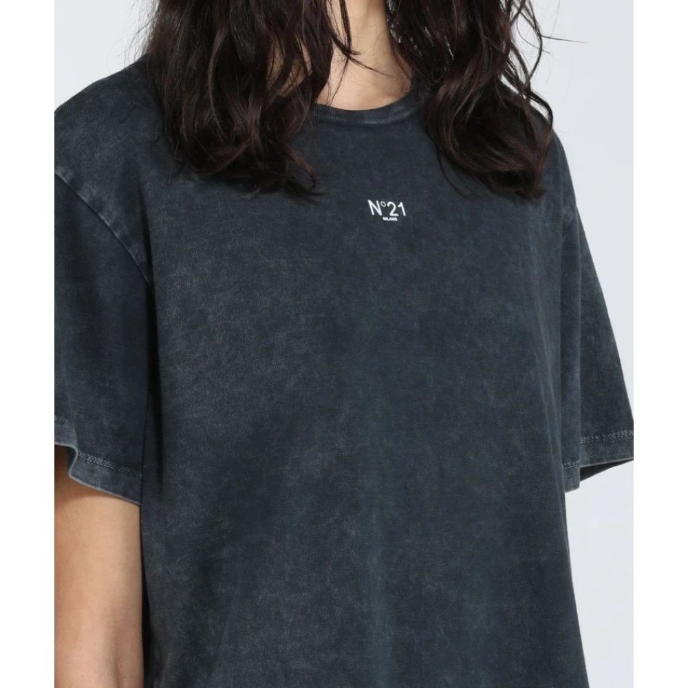 N21 Versleten T-shirt met korte mouwen Blue Dames