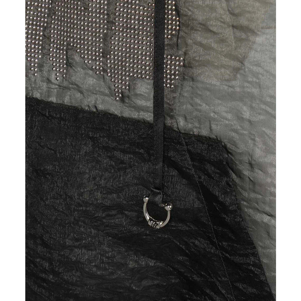 John Richmond Zijden Hoodie met Strass Black Dames