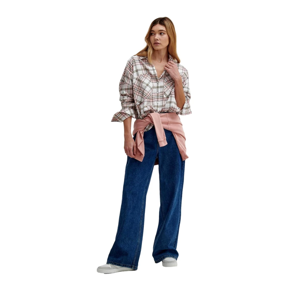 Barbour Marnie Geruite Shirt in Roze Multicolor Dames