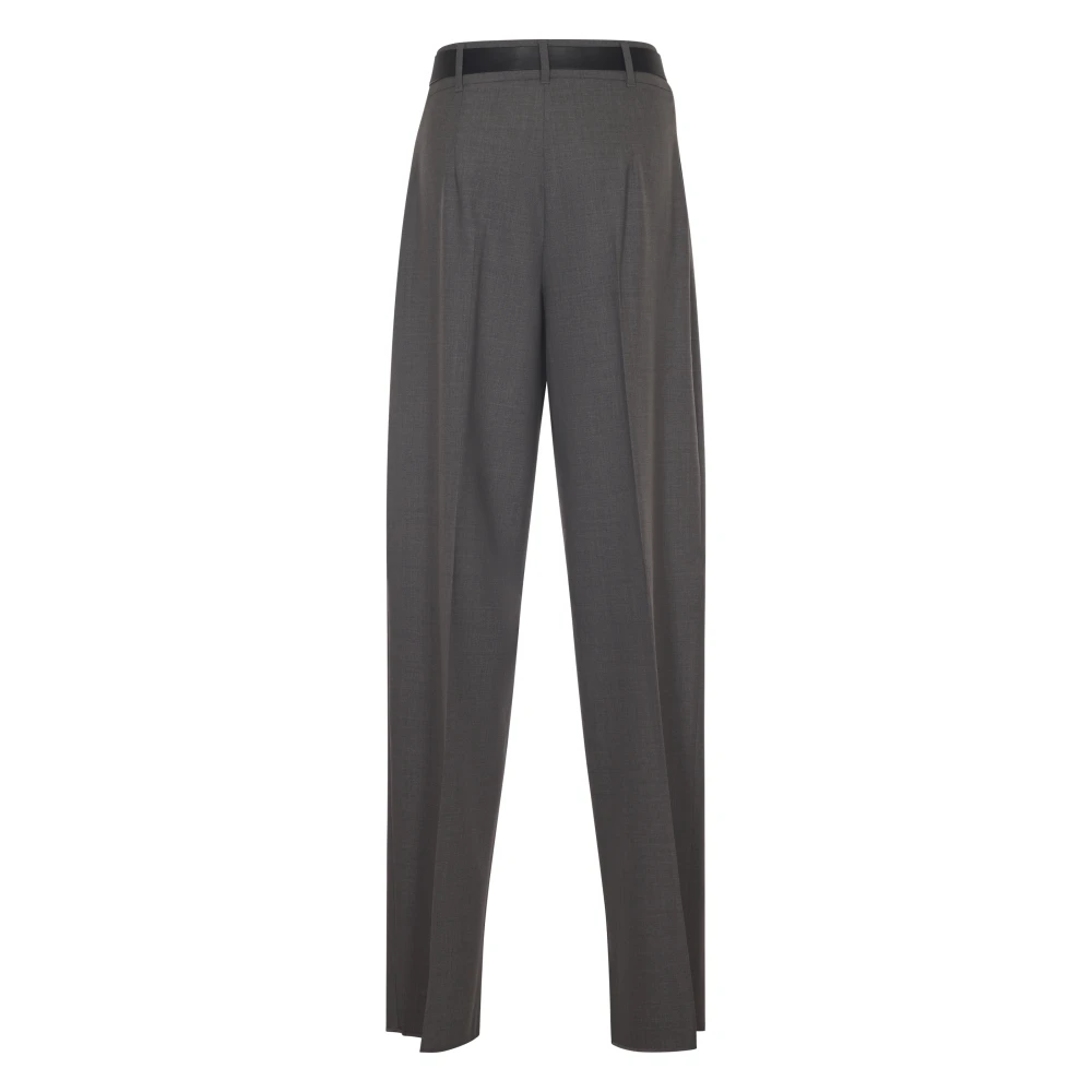 Max Mara Elegante Lange Broek Gray Dames