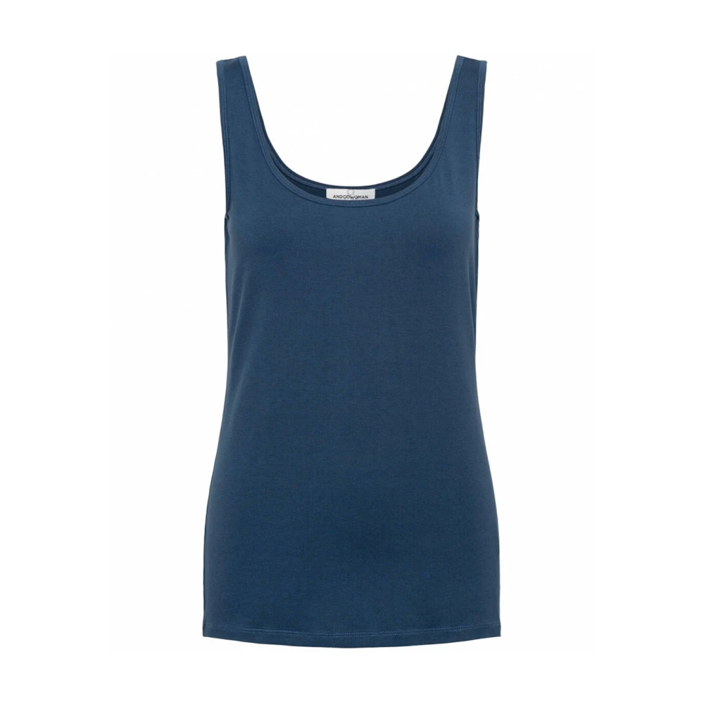 &Co Woman Top zonder mouwen Zomerse stijl Blue Dames
