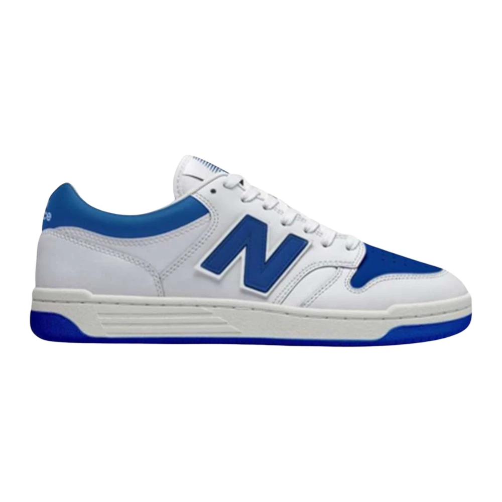 New Balance Leren Veterschoen met Rubberen Zool Heren Schoenen Wit
