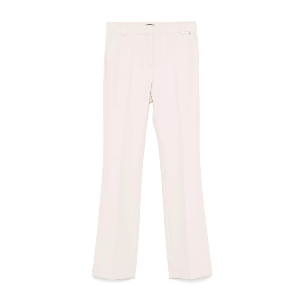 Liu Jo Beige Textuur Flare Broek Beige Dames