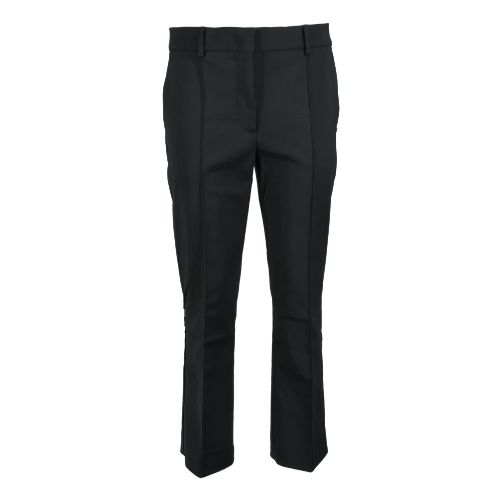 SPORTMAX Casual Stretch Katoenmix Broek Black Dames