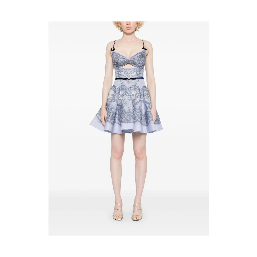 Zimmermann Blauwe Ceintuurjurk Bewuste Stijl Blue Dames