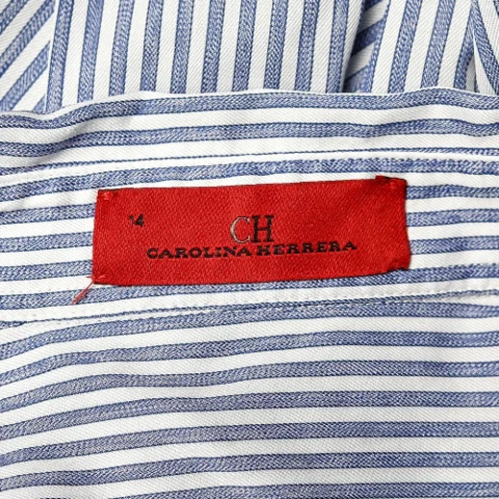 Carolina Herrera Pre-owned Cotton tops Blue Dames