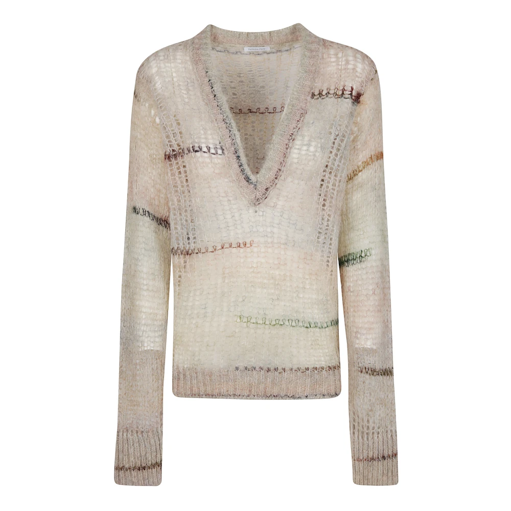 PATRIZIA PEPE Stijlvolle Gebreide Trui Beige Dames