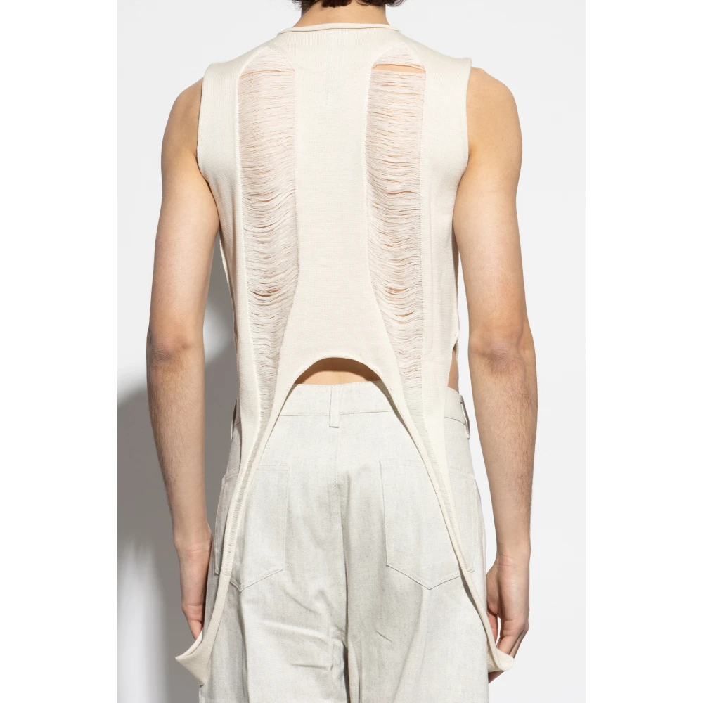 Rick Owens Wollen Top Beige Heren