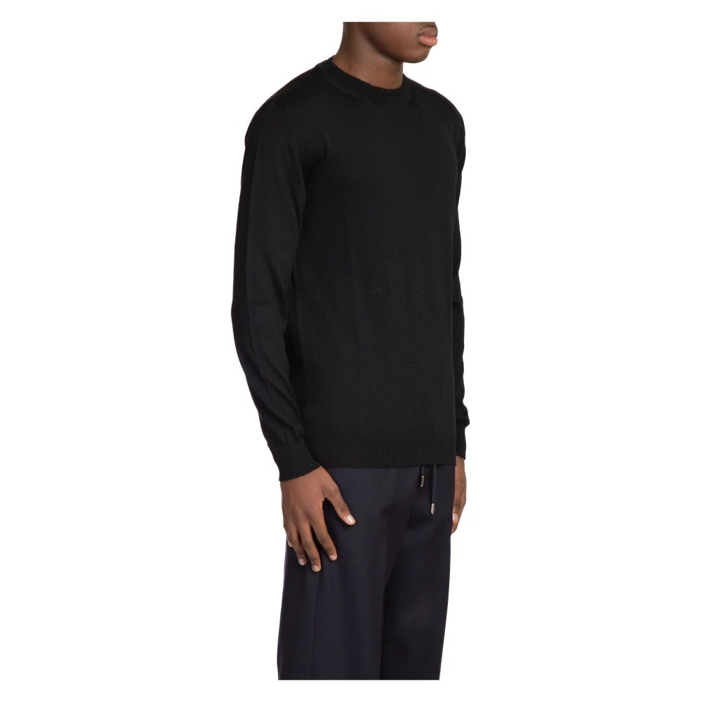 Costumein Gebreide Crewneck Sweater Black Heren