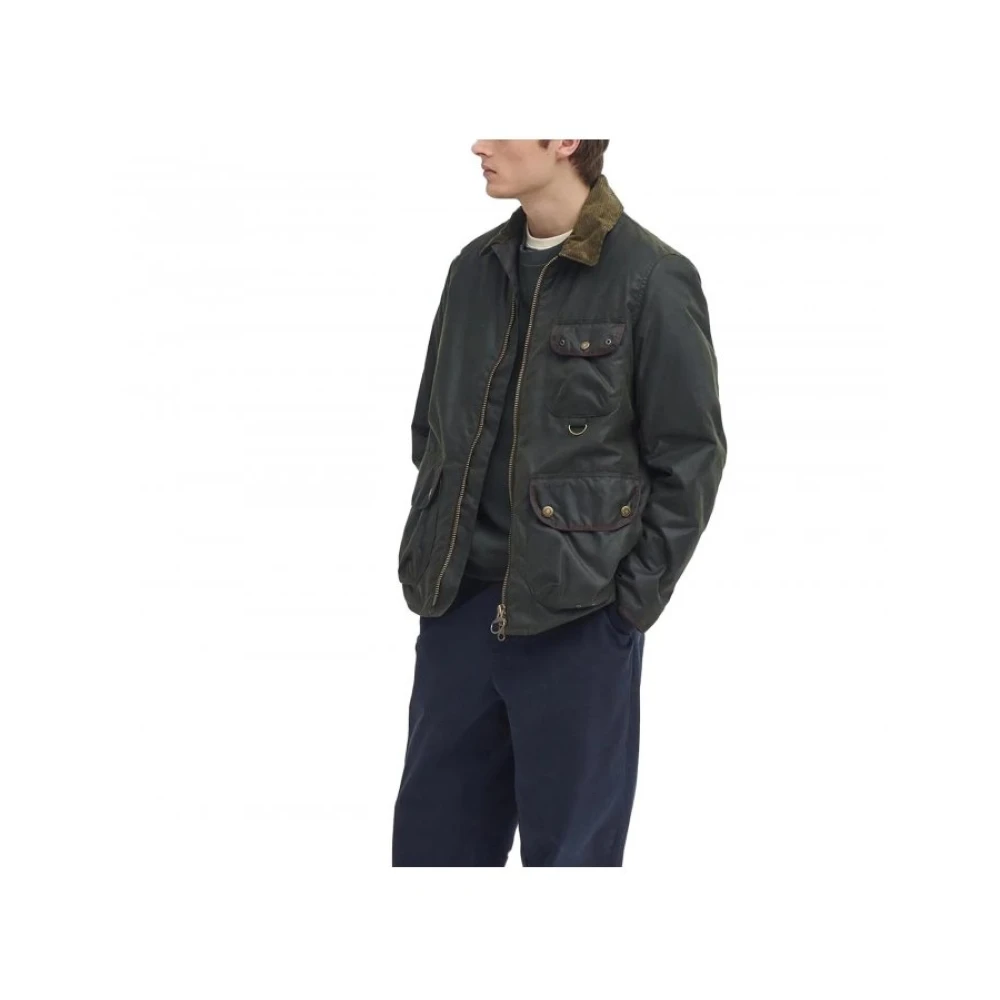 Barbour Angler Wax Cotton Jas Green Heren