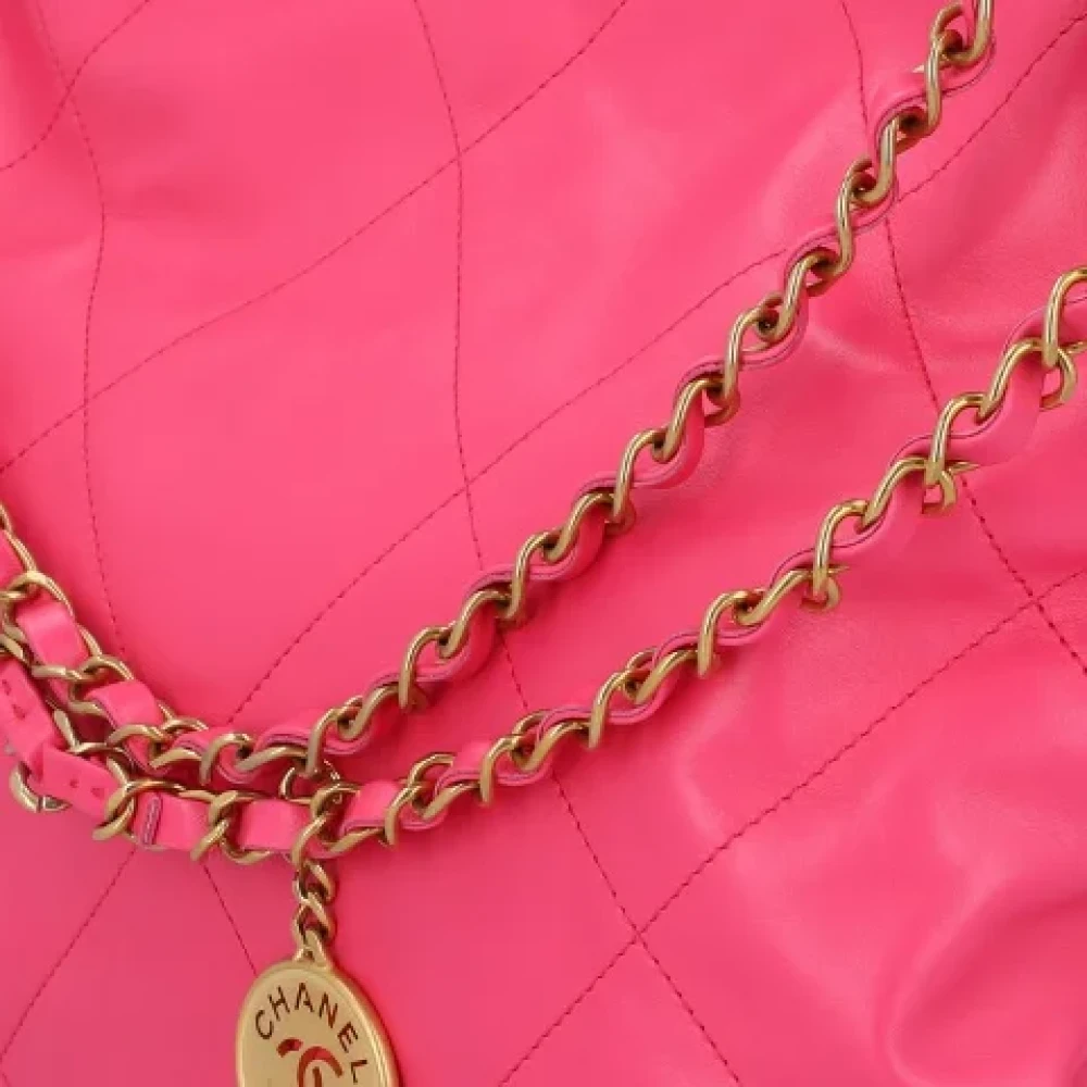 Chanel Vintage Pre-owned Leather chanel-bags Pink Dames