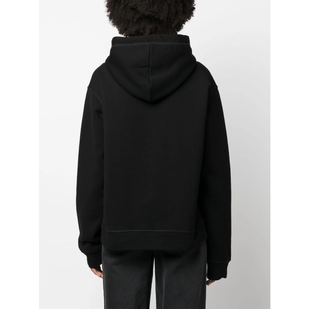 Dsquared2 Zwarte Icon Pixel Cool Fit Hoodie Black Dames