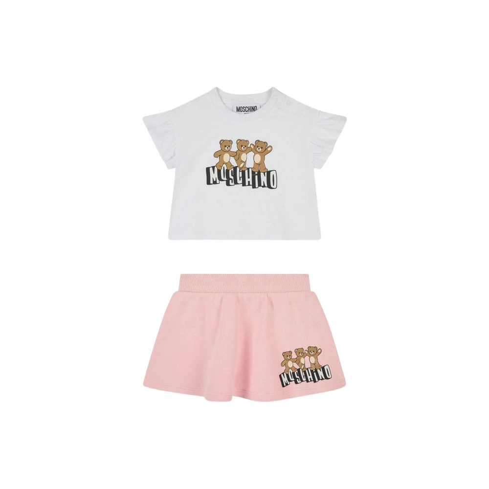 Moschino Girls Multicolor T-Shirt And Skirt Set In Cotton Jersey And Fleece - Kids Sets - 2 Y - Kids