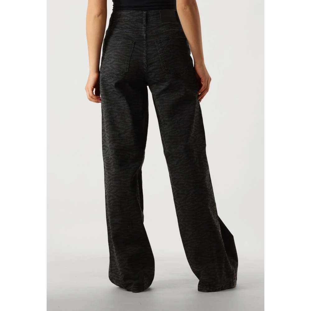Co'Couture Zebra Grijs Wijde Lange Broek Gray Dames