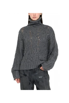 Polo-neck med ädelstenar