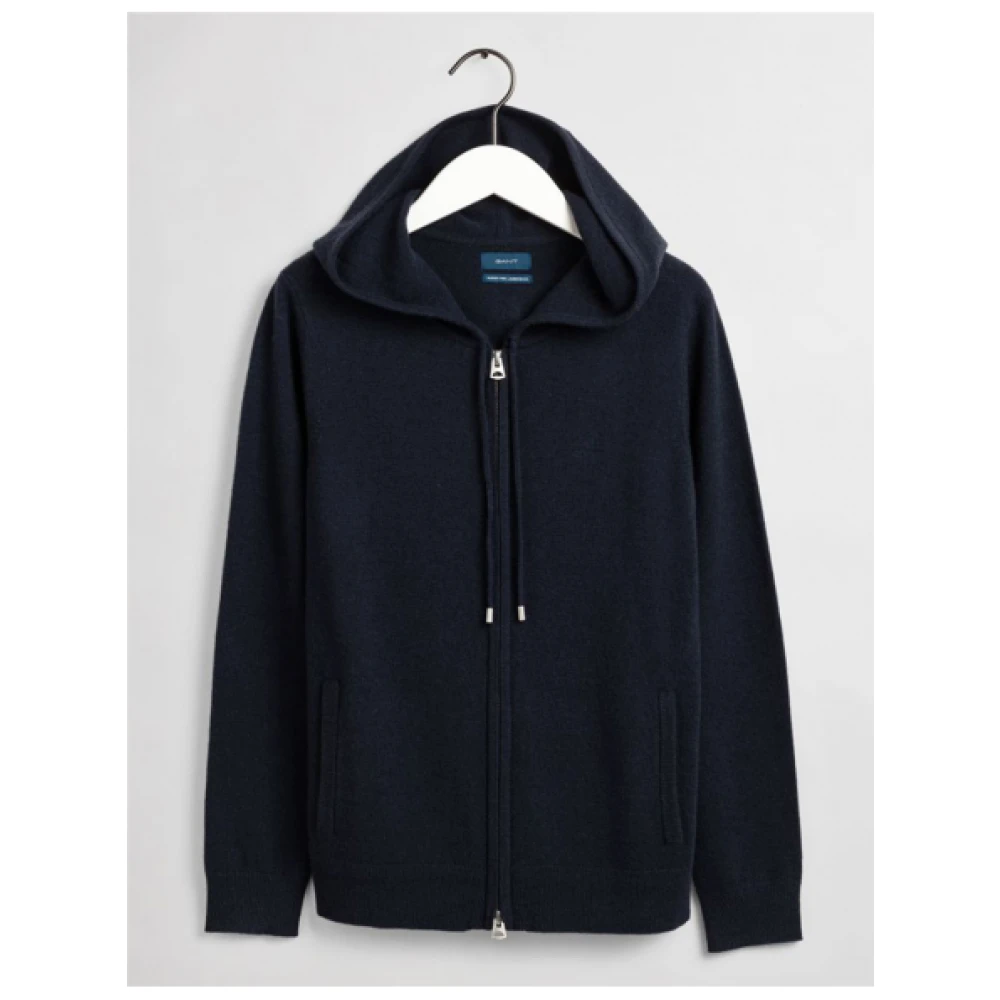 Gant Extra Fijn Hooded Gilet Blue Dames