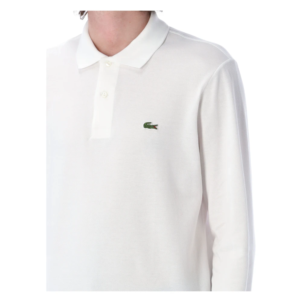 Lacoste Klassieke Lange Mouw Polo Shirt White Heren