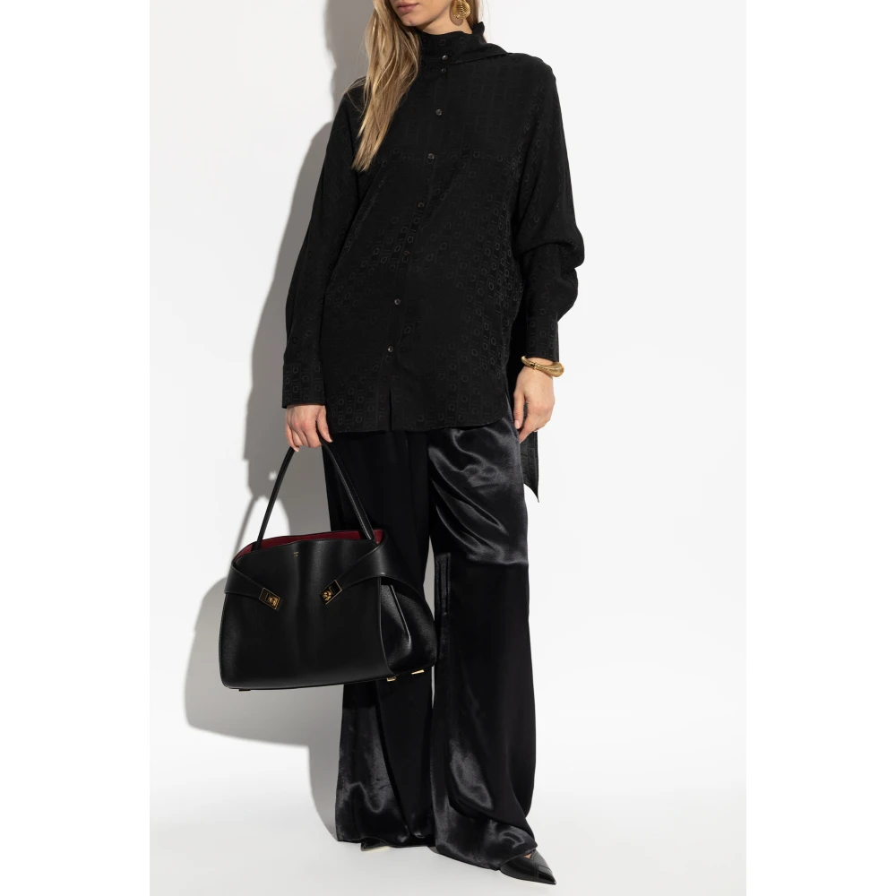 Salvatore Ferragamo Zijden overhemd Black Dames