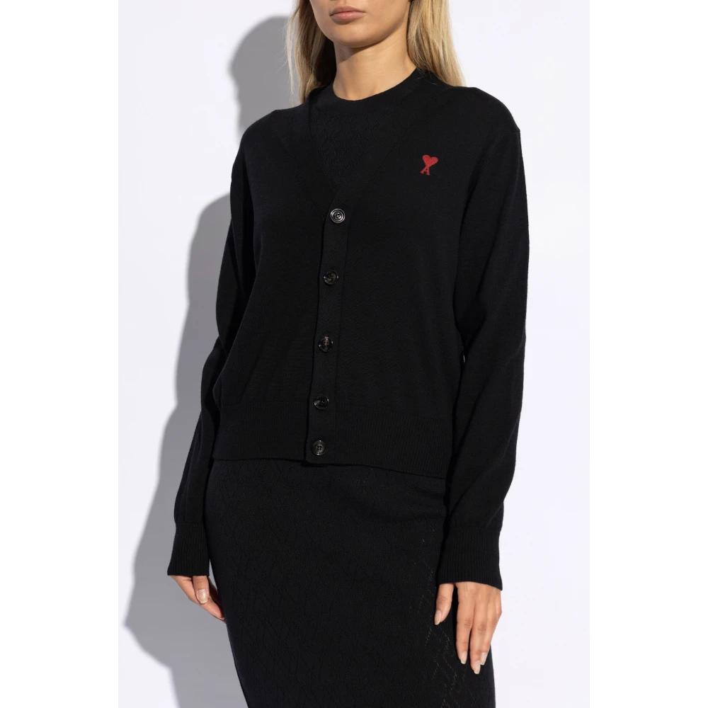 Ami Paris Wollen vest Black Dames