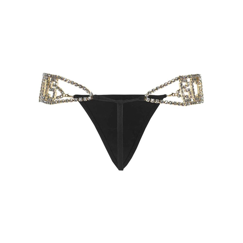 Gcds Rhinestone Hipster Bikini Black Dames