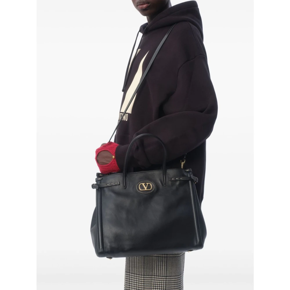 Valentino Garavani Zwarte Hoodie Casual Stijl Black Heren