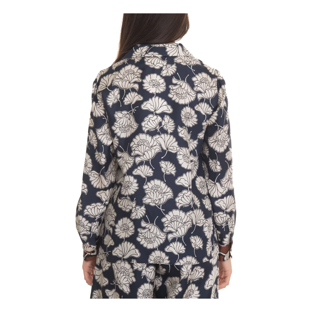 Max Mara Weekend Zijden blouse met bloemenfantasie Multicolor Dames